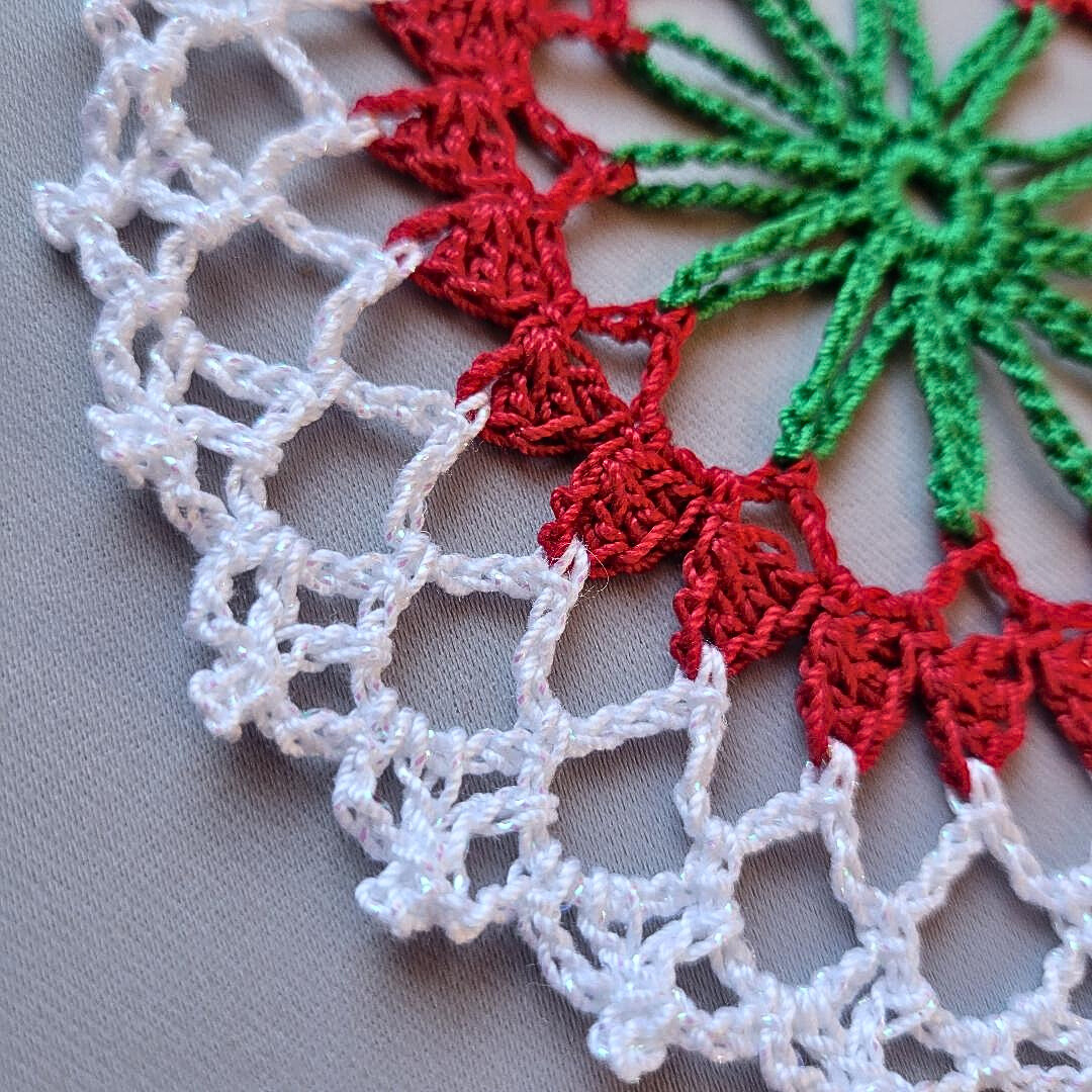 True Blue 5 1/2" Christmas Doily
