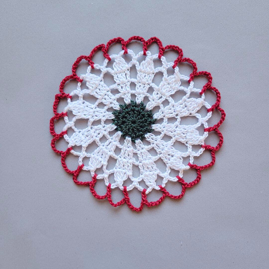 Tiny Table 4" Christmas Doily