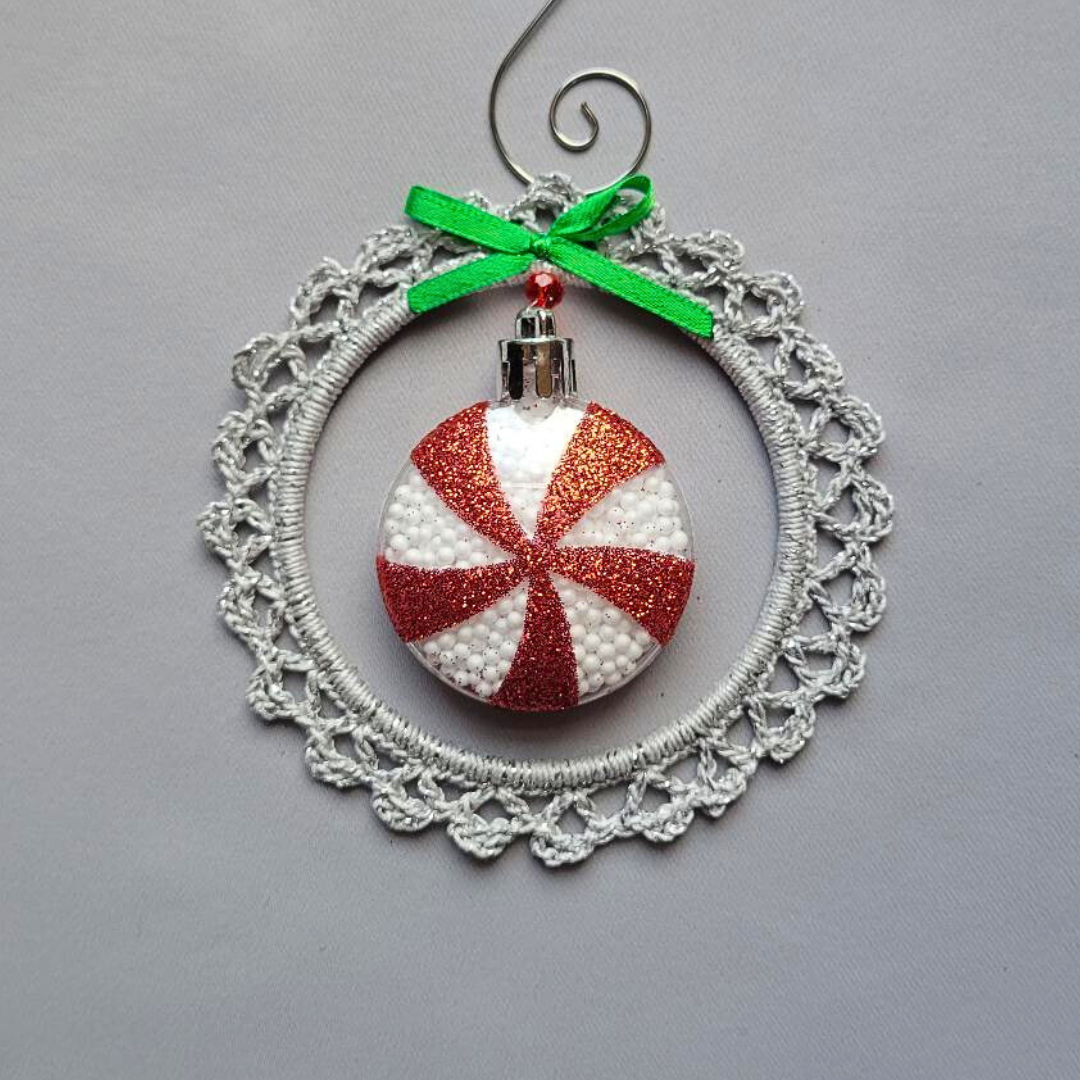 Peppermint Wreath Ornament