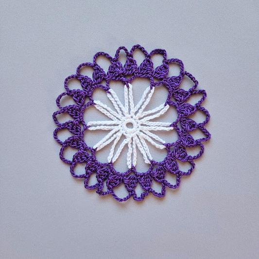 True Blue 4" 2-color Mini Doily