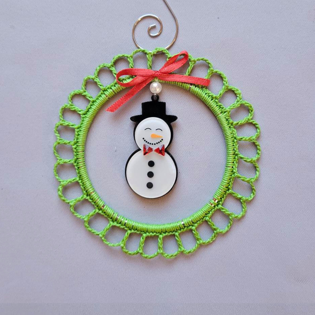 Cheeky Snowman Wreath Ornament
