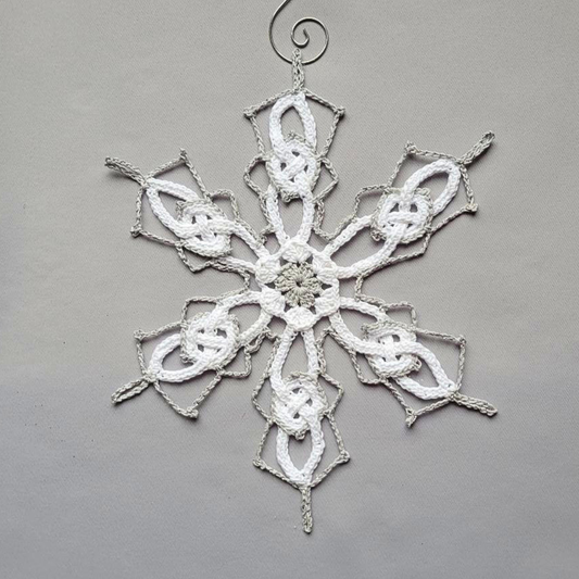 Celtic Snowflake With Silver Edge