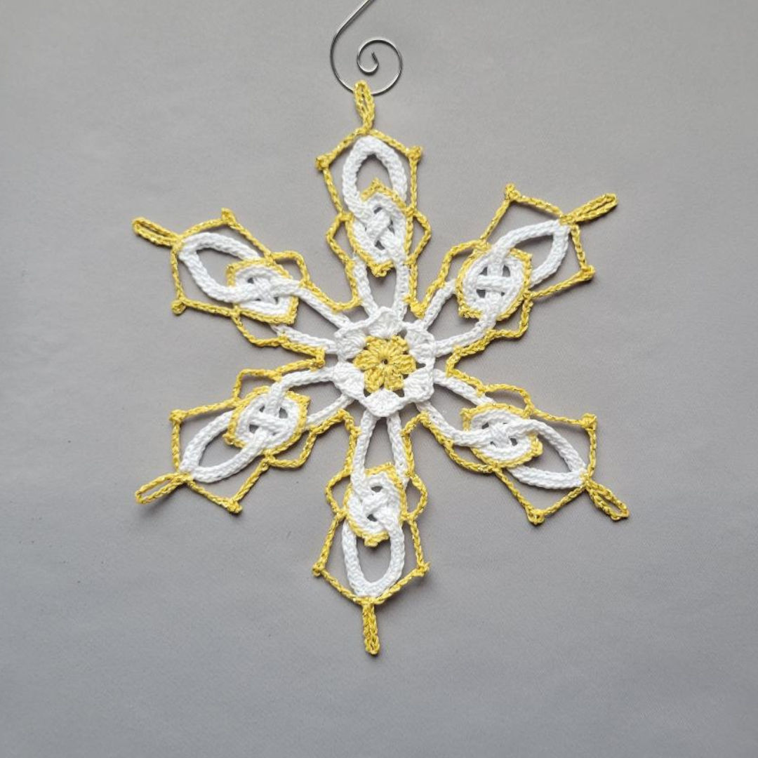 Celtic Snowflake With Yellow Edge