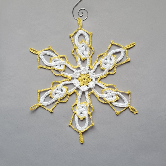 Celtic Snowflake With Yellow Edge