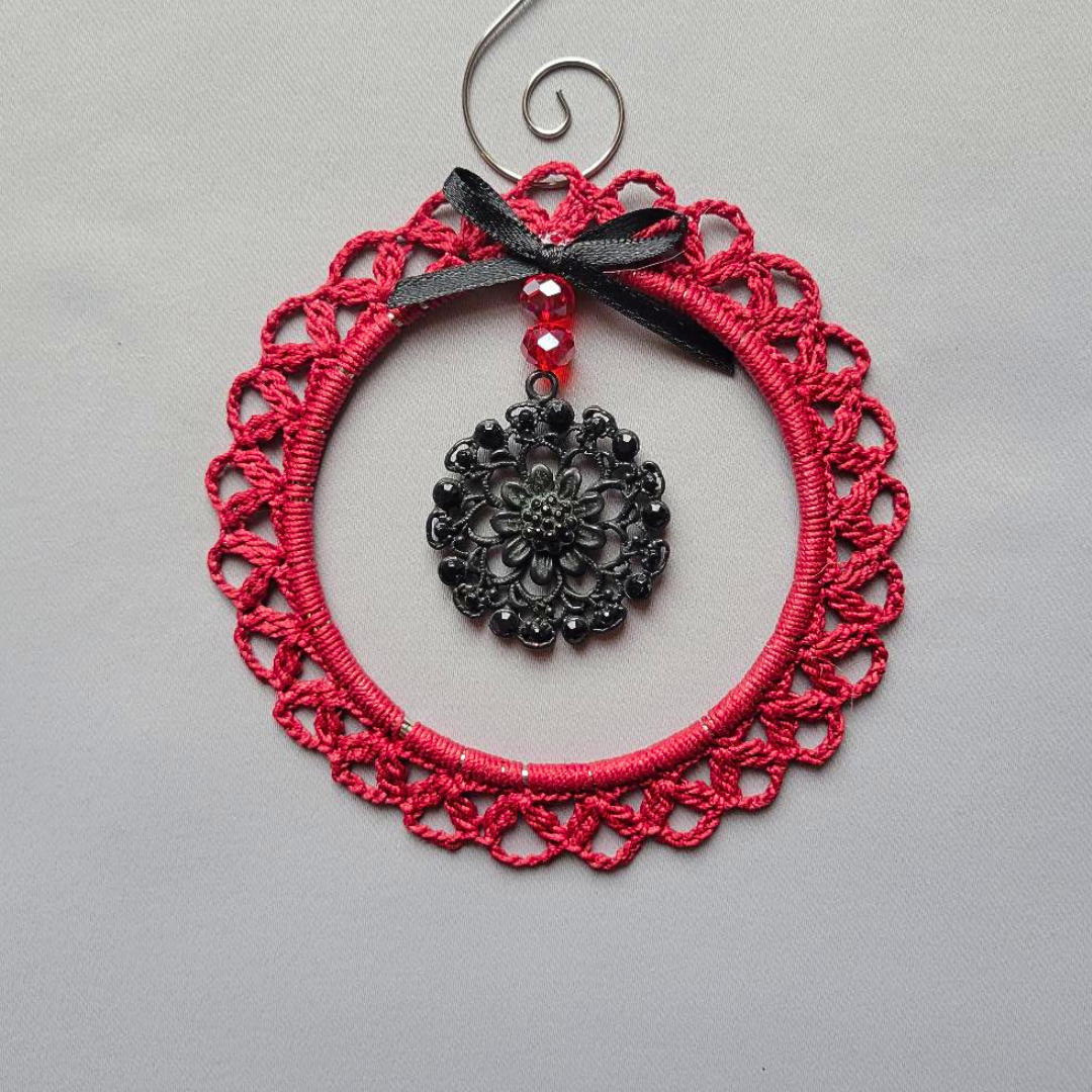 Filigree Flower Wreath Ornament