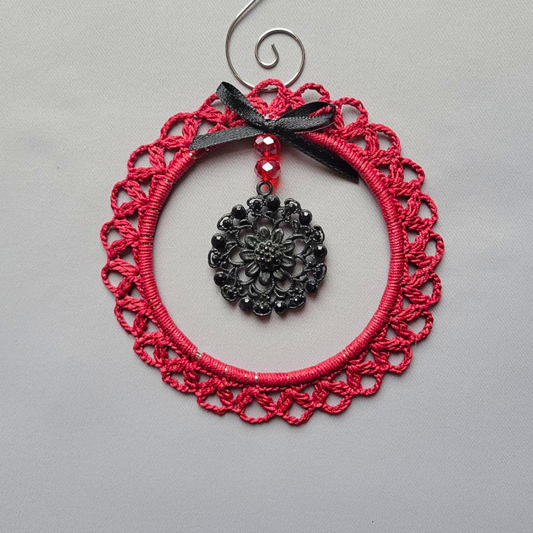 Filigree Flower Wreath Ornament