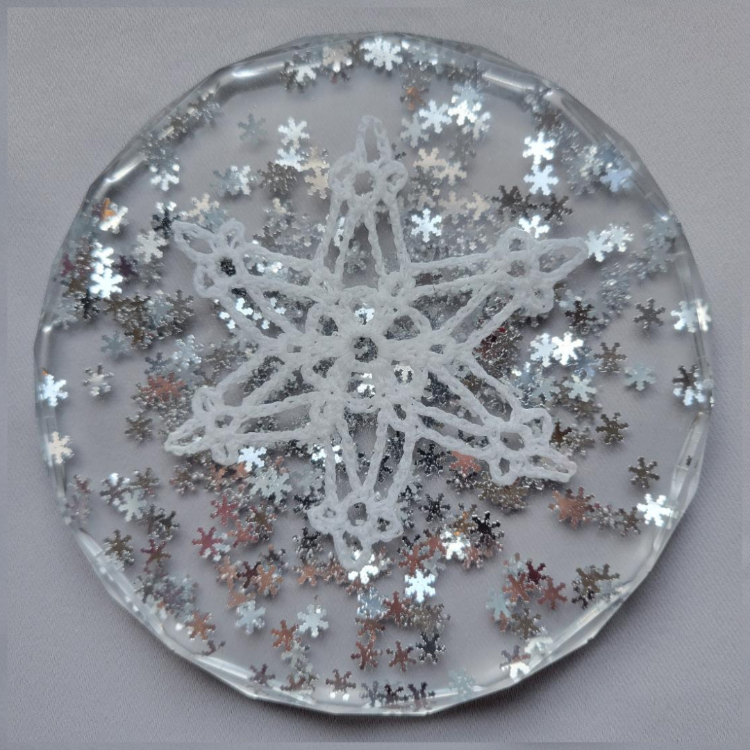 Sparkly Snowflake Coaster Set