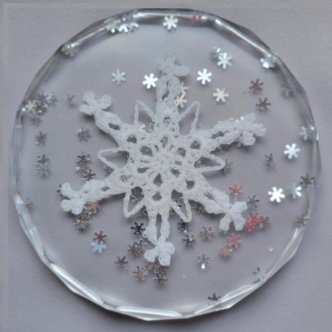Sparkly Snowflake Coaster Set