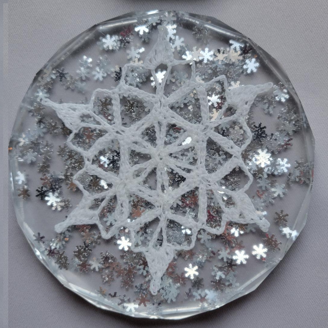 Sparkly Snowflake Coaster Set