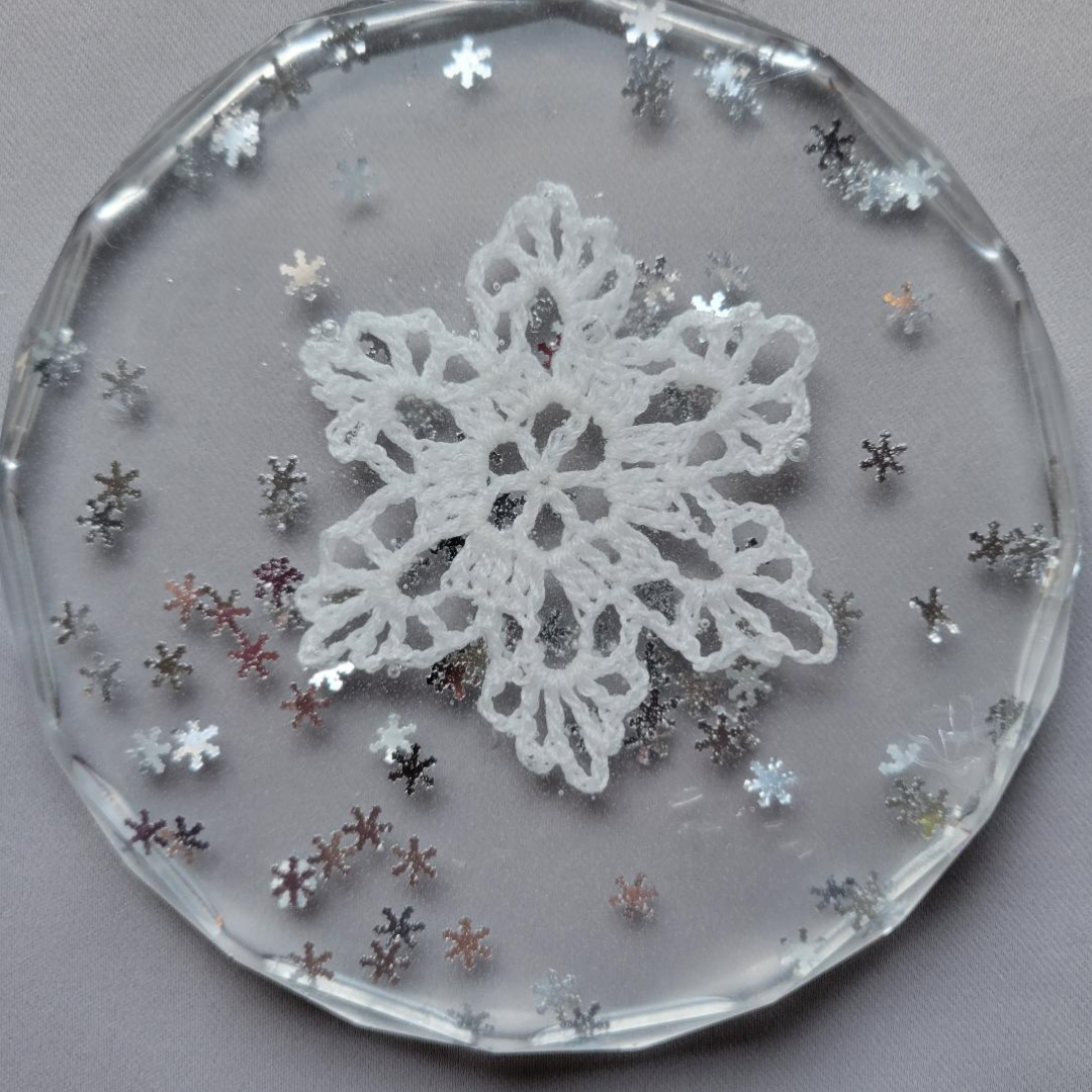 Sparkly Snowflake Coaster Set