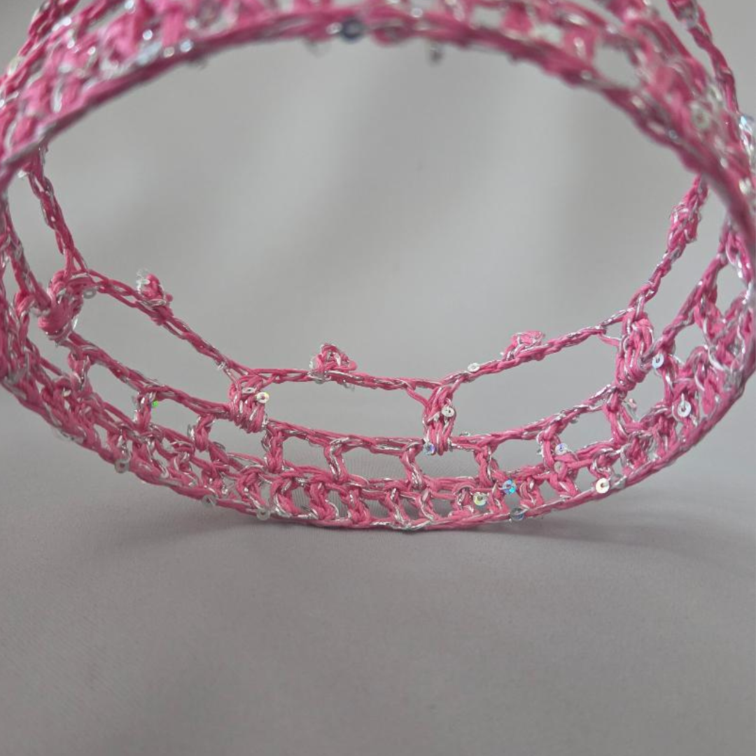 Dark Pink/Silver 5" Baby Crown II