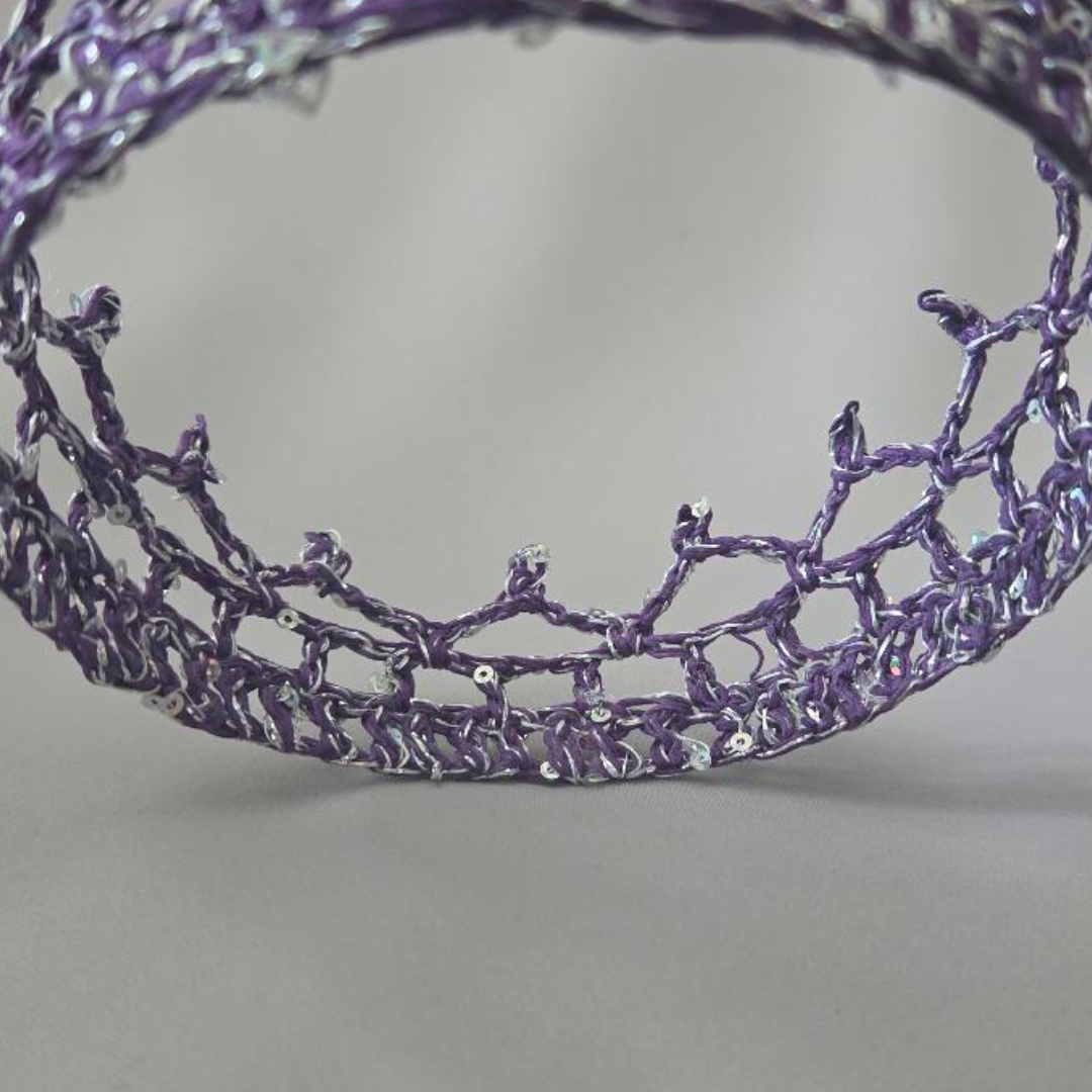 Purple/Silver 5" Baby Crown II