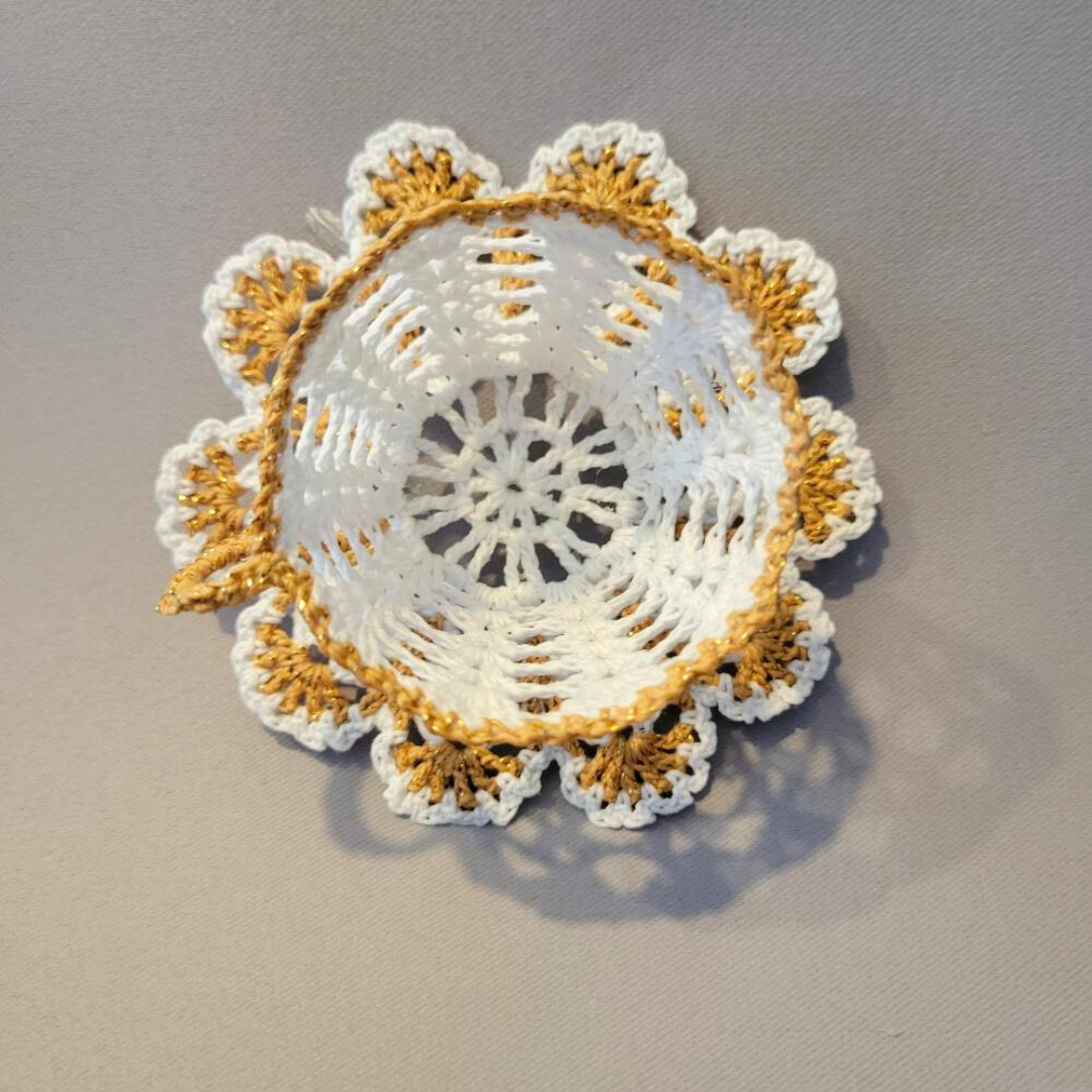 White Teacup with Rose Gold Trim