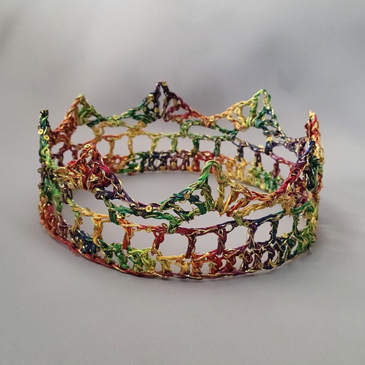 Rainbow/Gold 6" Crown