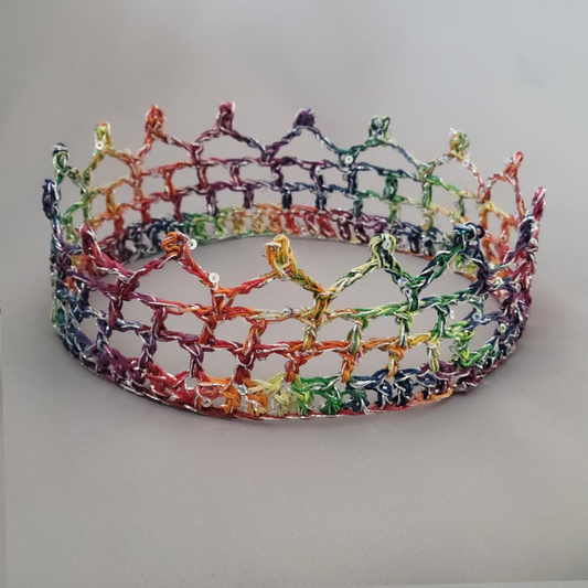 Rainbow/Silver 6" Crown III