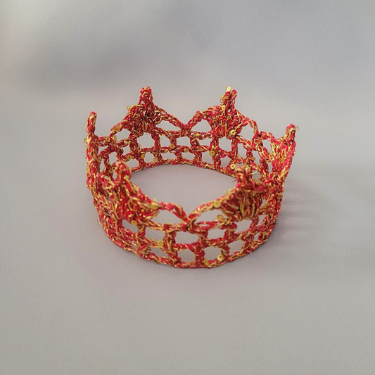 Red/Gold 3 12" Pet Crown