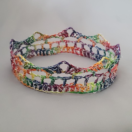 Rainbow/Silver 6" Crown IV