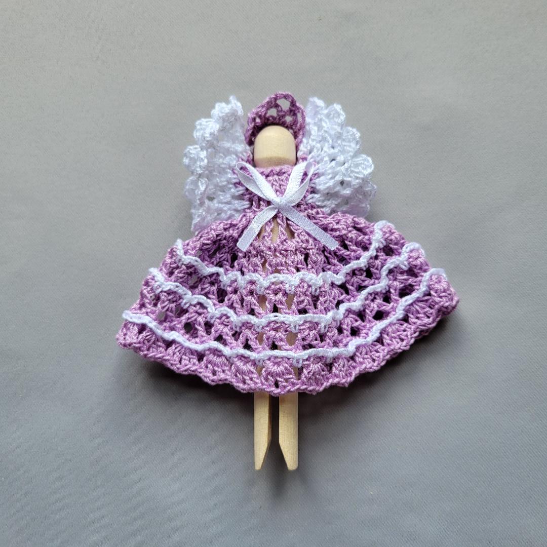Lavender Clothespin Angel