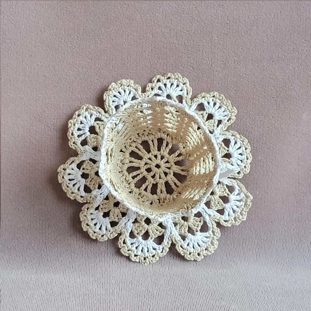 Beige Teacup with White Trim