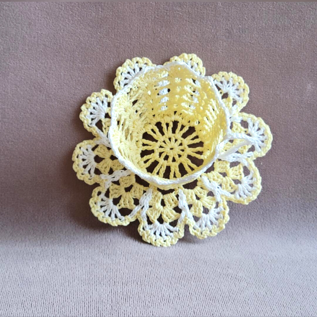 Yellow Teacup with White Trim