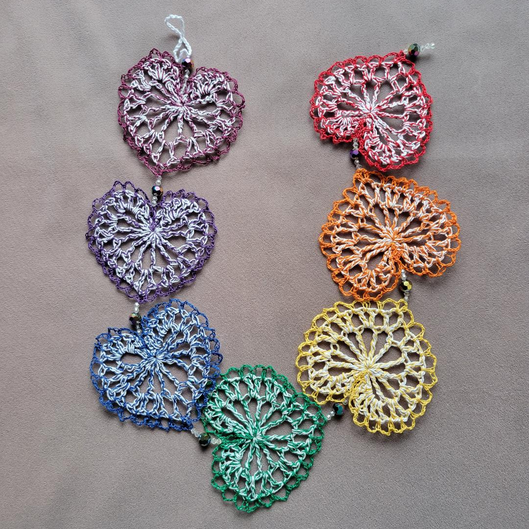 Chakra Hearts Wall Hanging