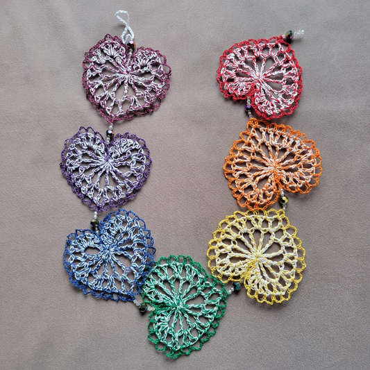 Chakra Hearts Wall Hanging