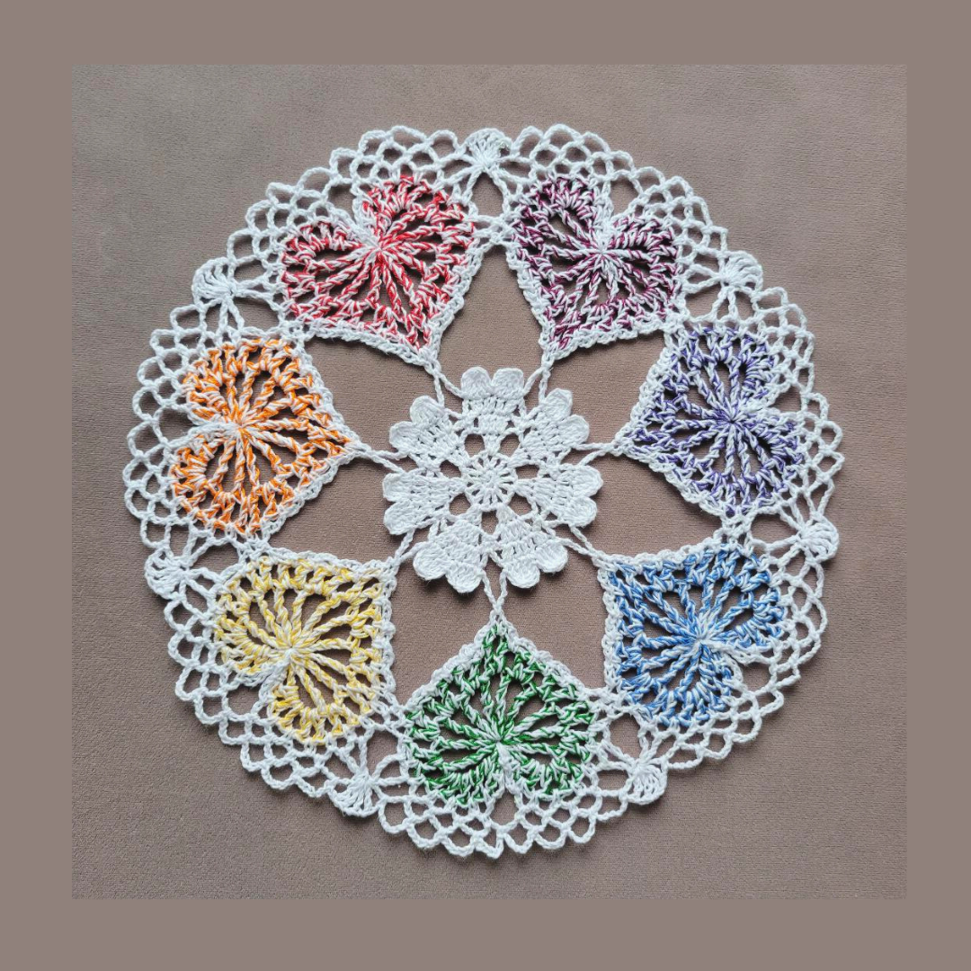 Chakra Hearts Doily PDF Pattern with BONUS Nancy Heart PDF Pattern