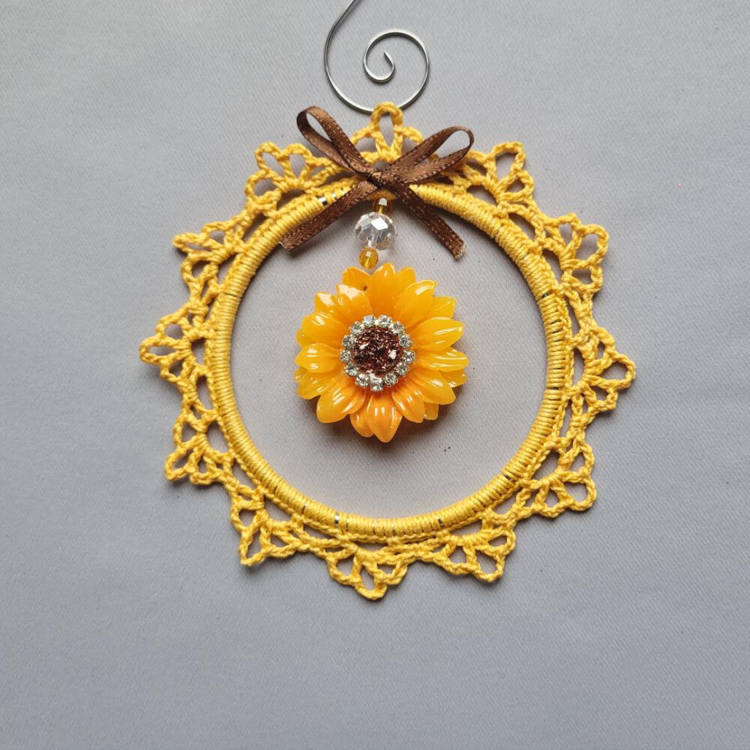 Sunny Sunflower Wreath Ornament