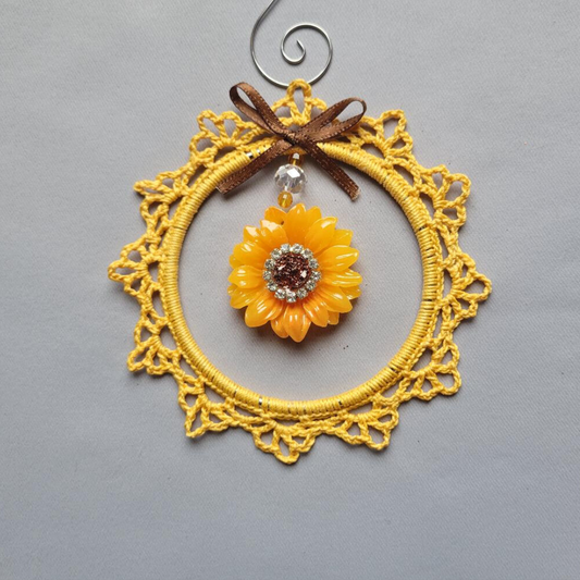 Sunny Sunflower Wreath Ornament