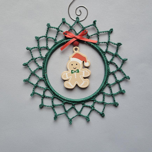 Happy Gingerbread Wreath Ornament