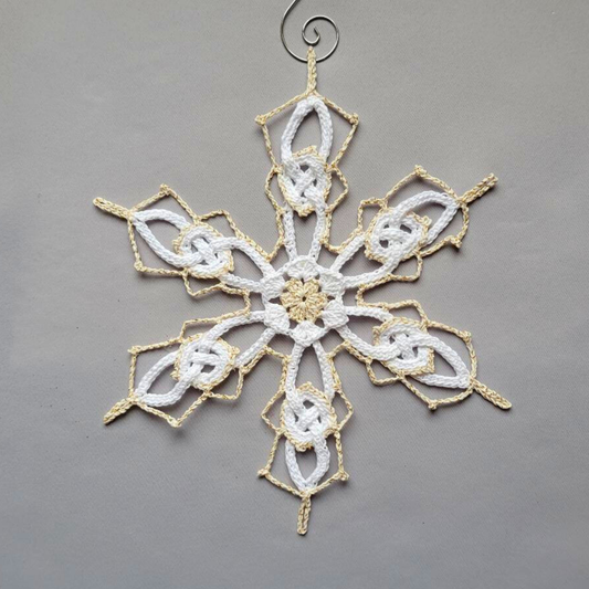 Celtic Snowflake With Gold Edge