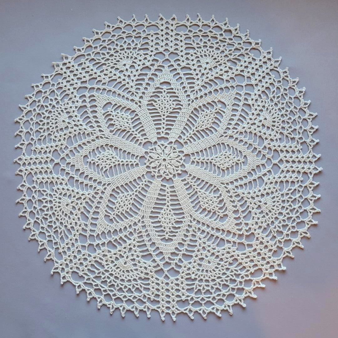 A Sense of Beauty 18 1/2" Cream Doily