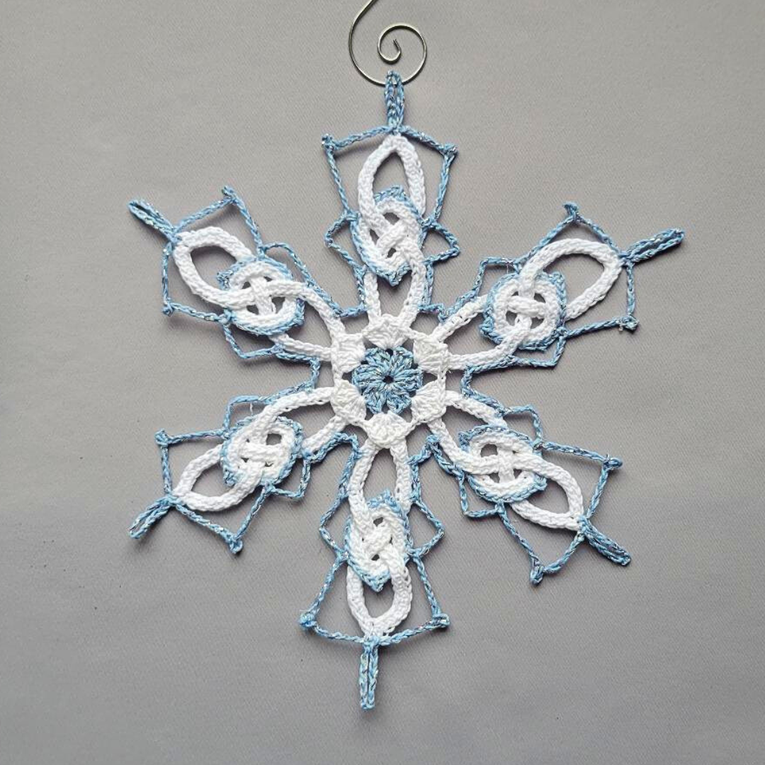Celtic Snowflake With Blue Edge