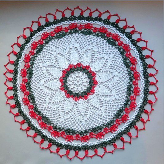 Yuletide Coming 20" Christmas Doily