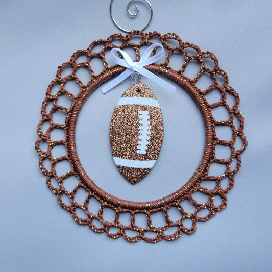 Football  Wreath Ornament