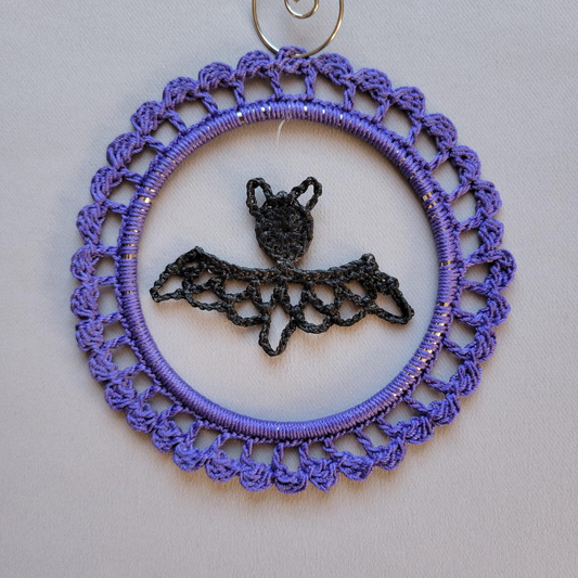 Lacy Purple Bat Wreath II