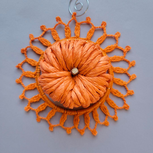 Raffia Pumpkin Wreath