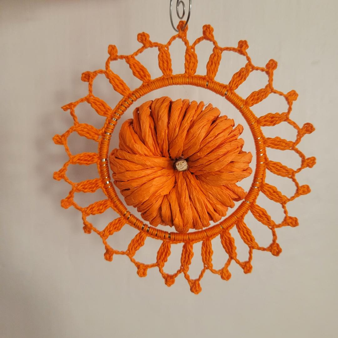 Raffia Pumpkin Wreath