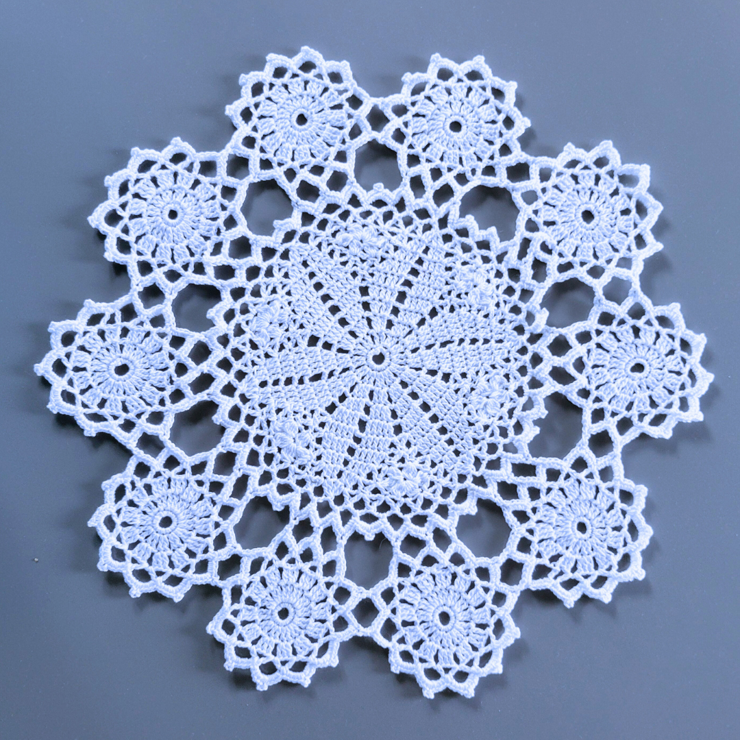 Yellow and White 12" Doily