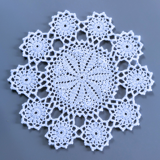 Yellow and White 12" Doily