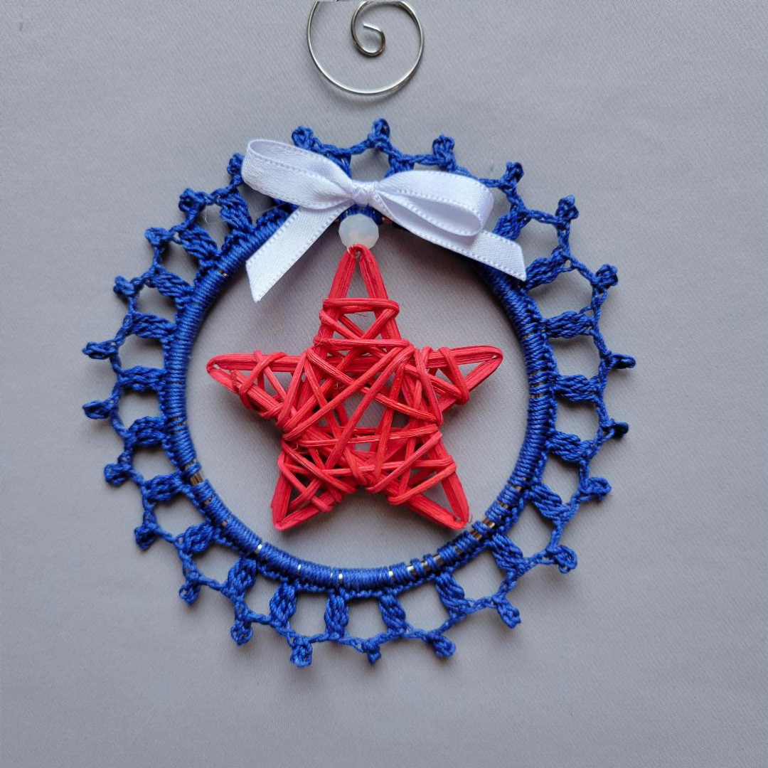 Patriotic Star Wreath Ornament