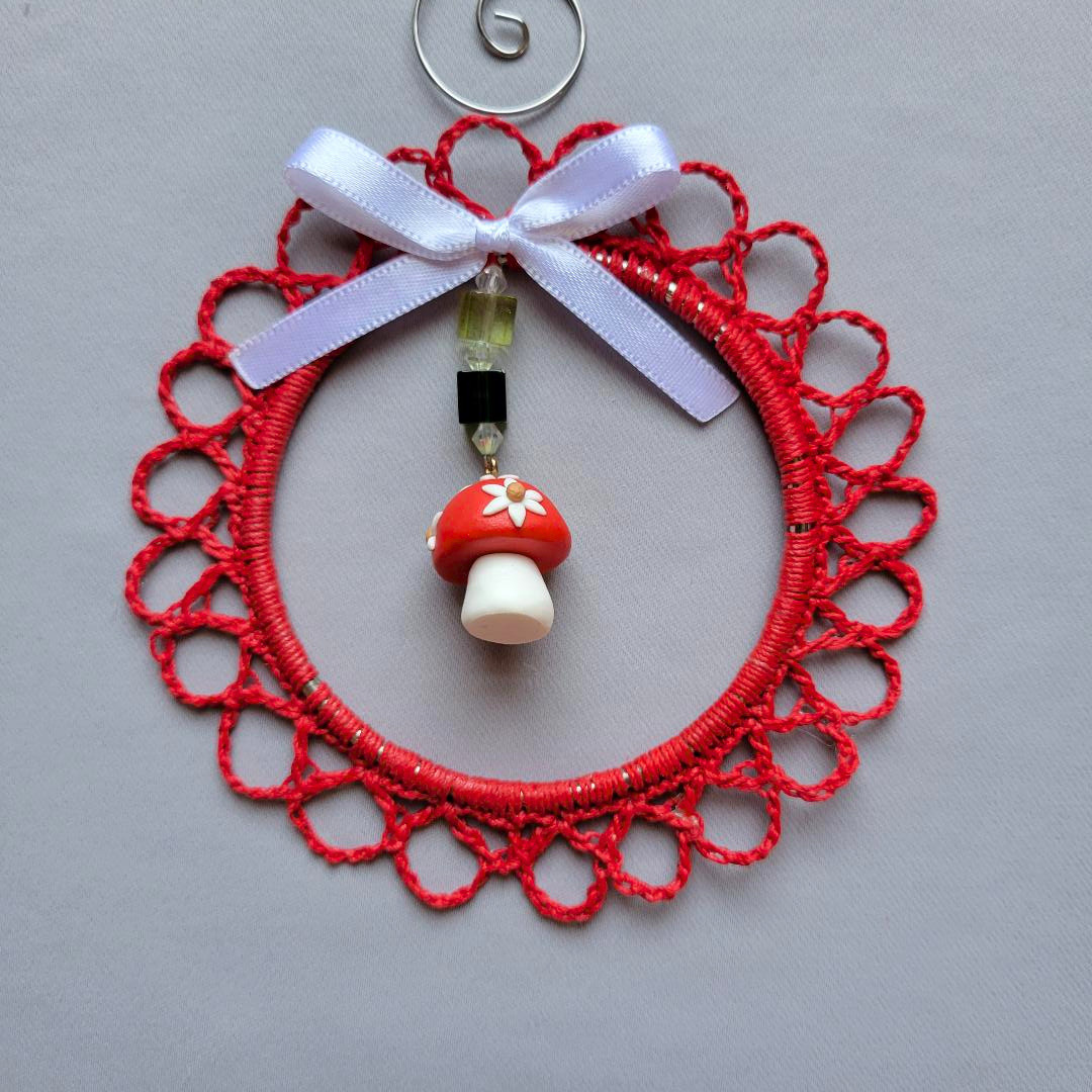 Fairy's Favorite Mushroom Wreath Ornament