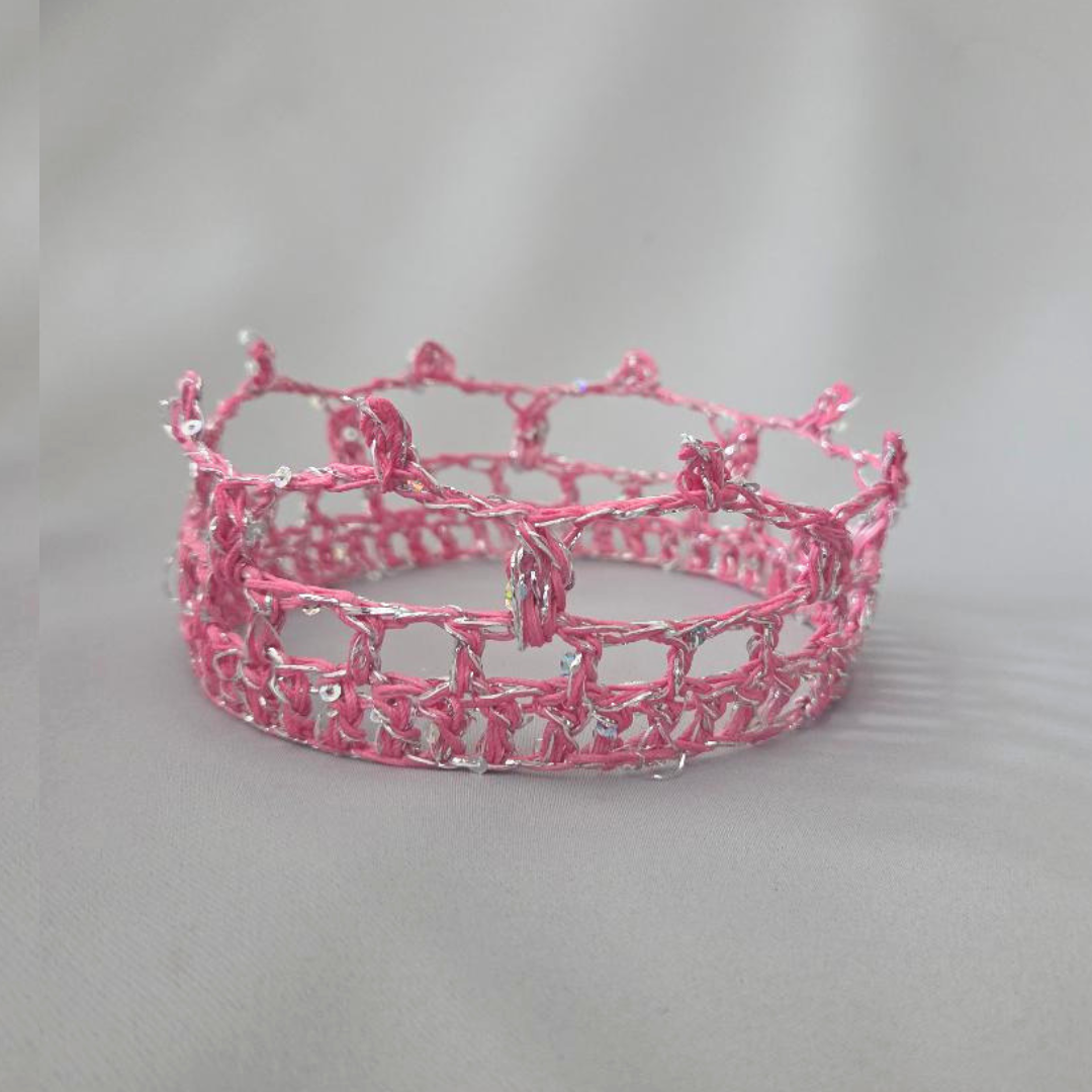 Dark Pink/Silver 5" Baby Crown II