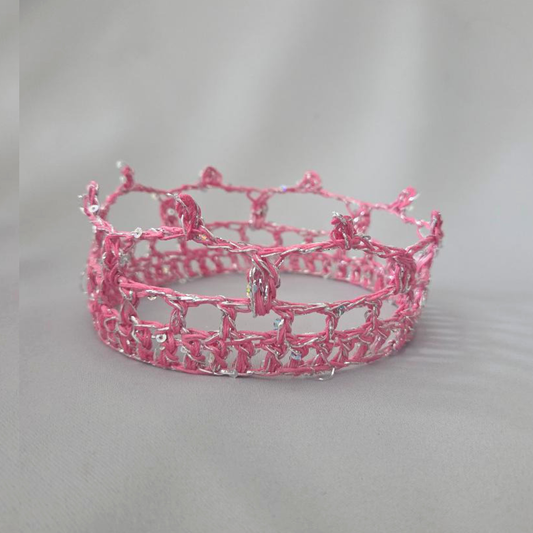 Dark Pink/Silver 5" Baby Crown II