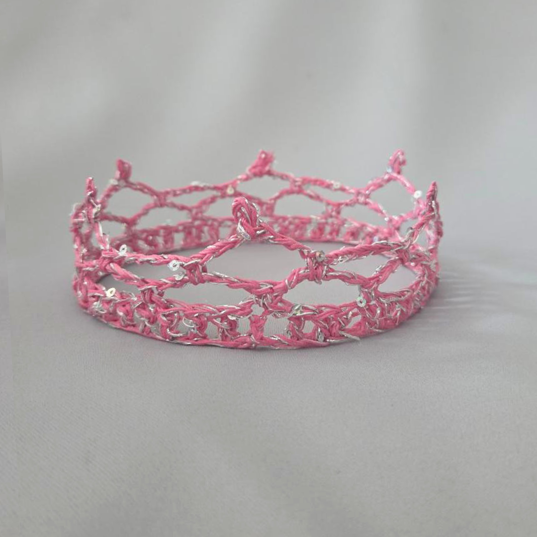 Dark Pink/Silver 5" Baby Crown I