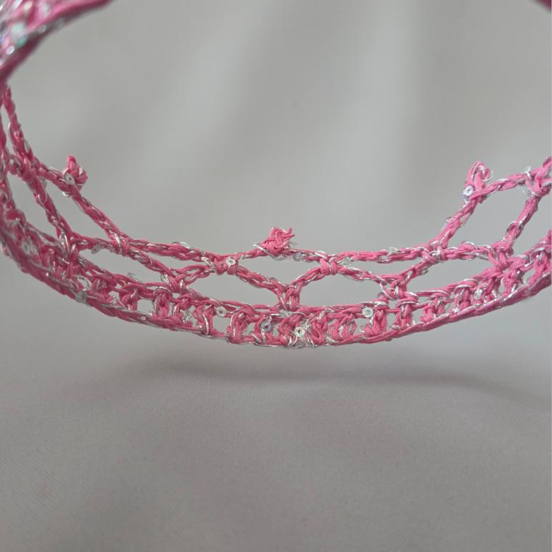 Dark Pink/Silver 5" Baby Crown I