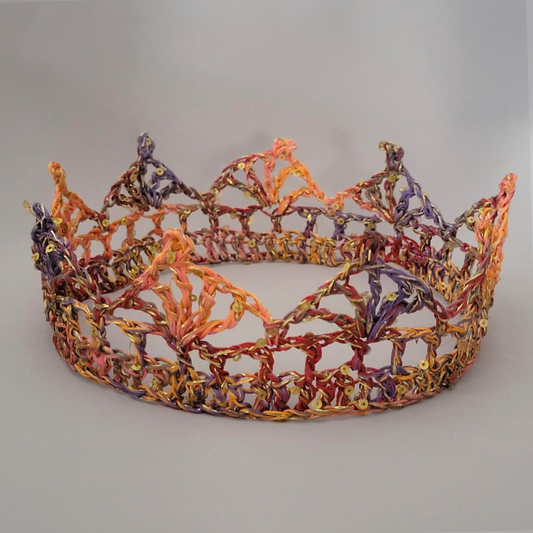 Tie Dye/Gold 6" Crown II