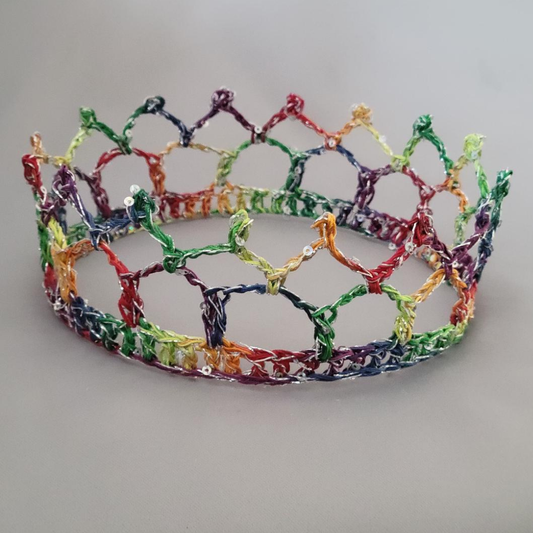 Rainbow/Silver 6" Crown V