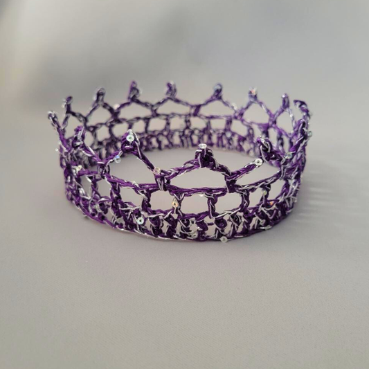 Purple/Silver  5" Baby Crown