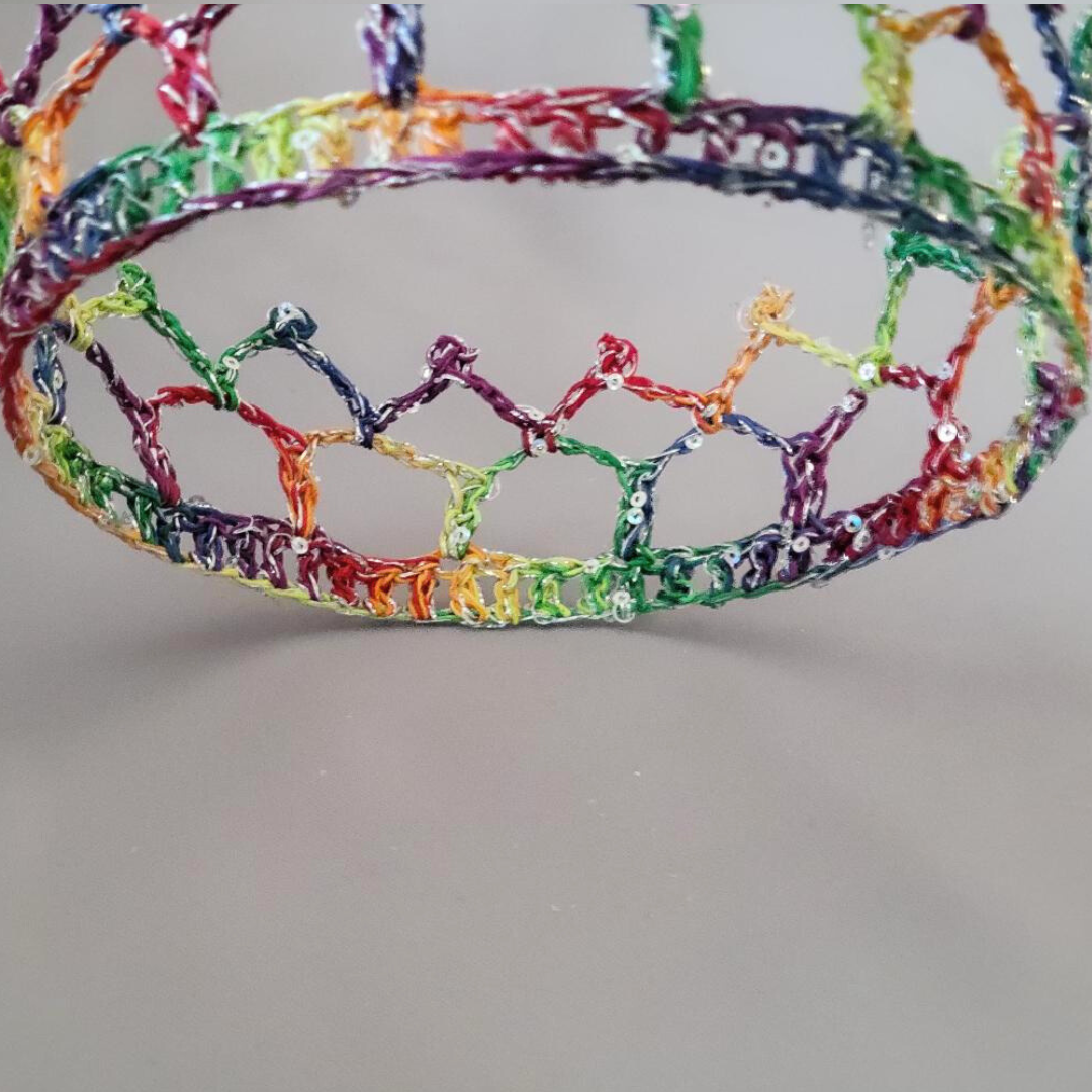 Rainbow/Silver 6" Crown V